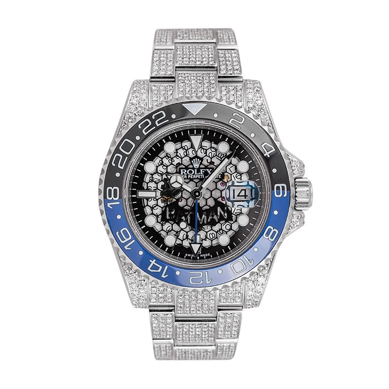 Full view of Rolex GMT-Master II 116710LN with Custom Dial & Bezel