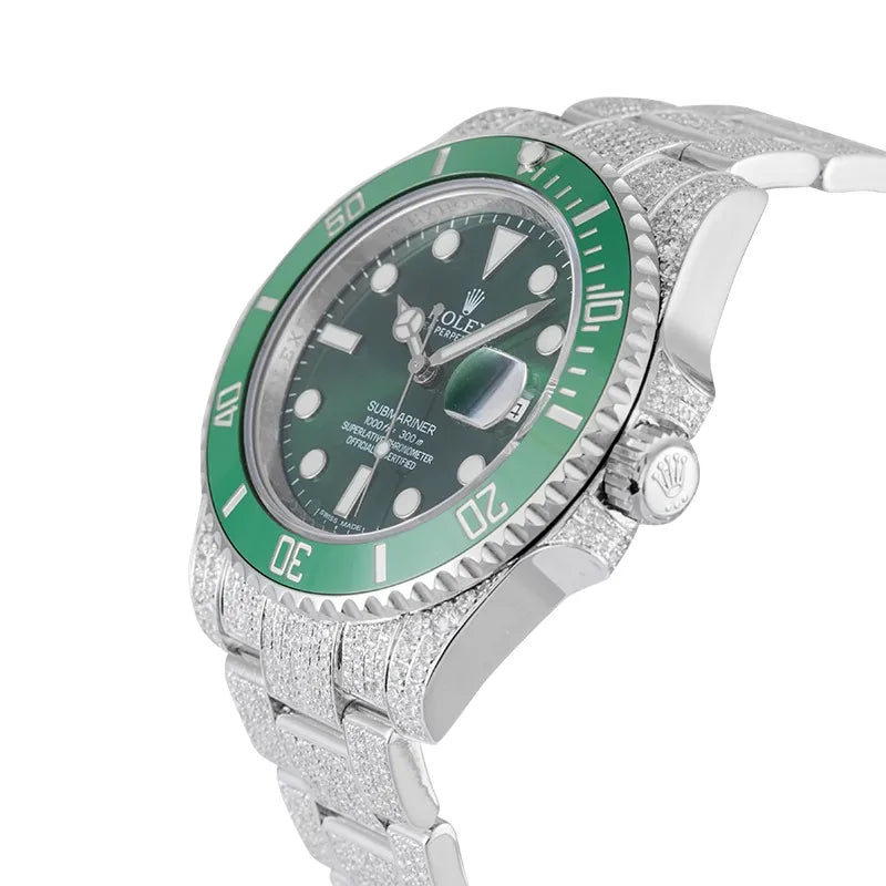 Side view of Rolex Submariner Date Hulk Green Dial 116610LV Watch
