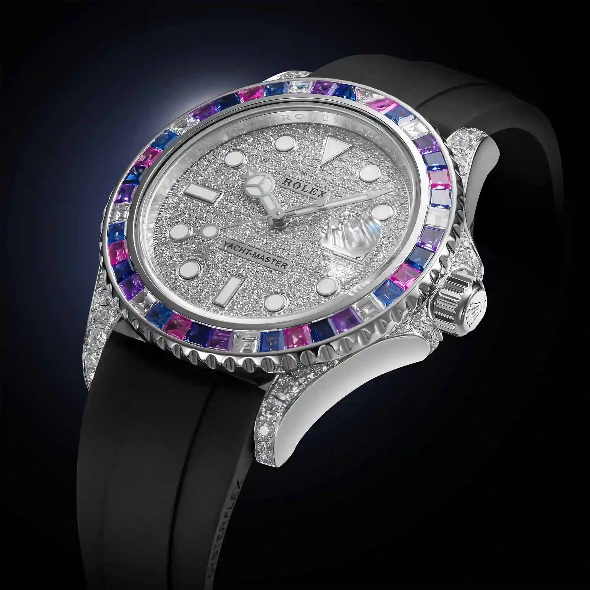 Side view of Rolex Yacht-Master 42 White Gold 226659