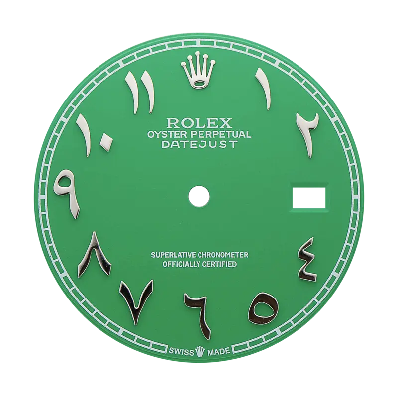 Custom Green Arabic Dial for Rolex Datejust 41 Bespoke Luxury