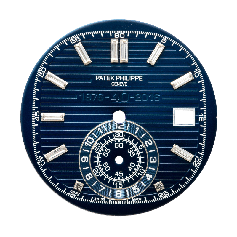 Custom Blue Diamond Dial for Patek Philippe Nautilus 5980