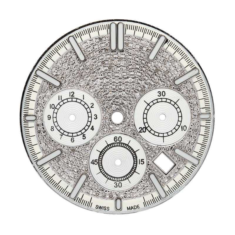 Custom diamond paved dial for Audemars Piguet Royal Oak Chrono 41