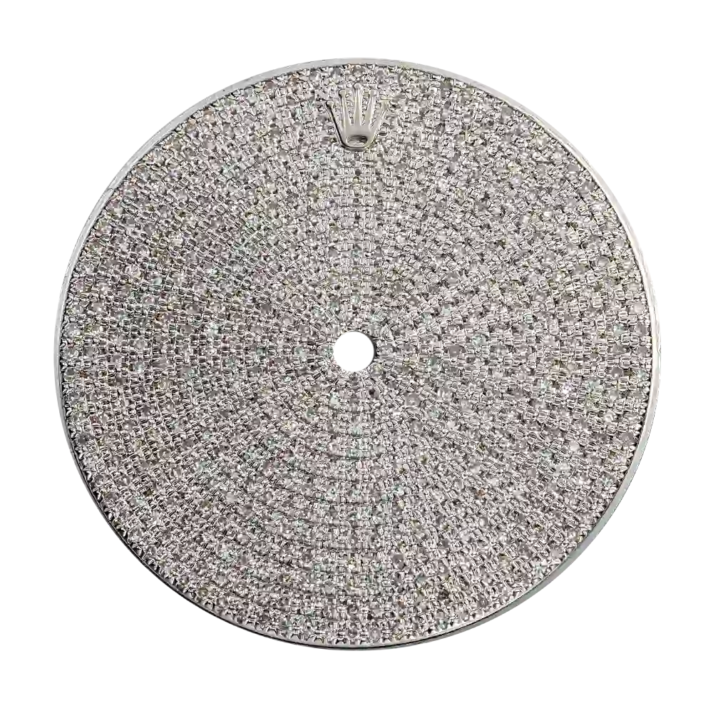 Custom Diamond Paved Dial for Rolex Oyster Perpetual 41