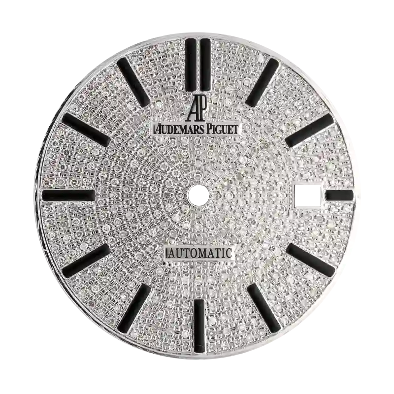 Custom diamond paved dial for AP Royal Oak 41