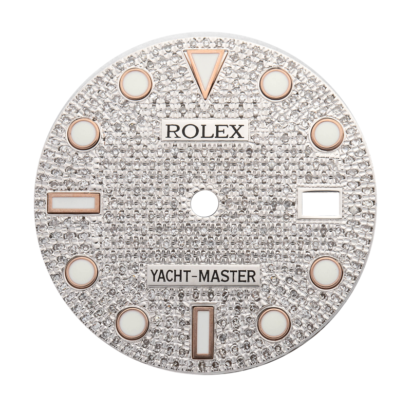 Custom Diamond Paved dial for Rolex Yacht-Master 40