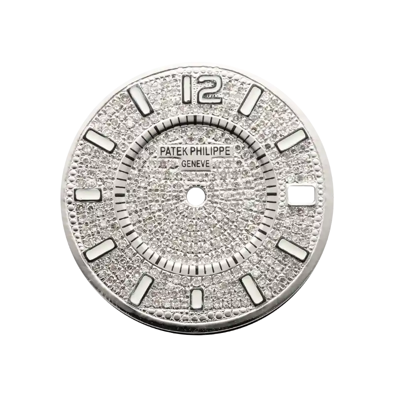 Custom Diamond Paved Dial for Patek Philippe Nautilus 7010