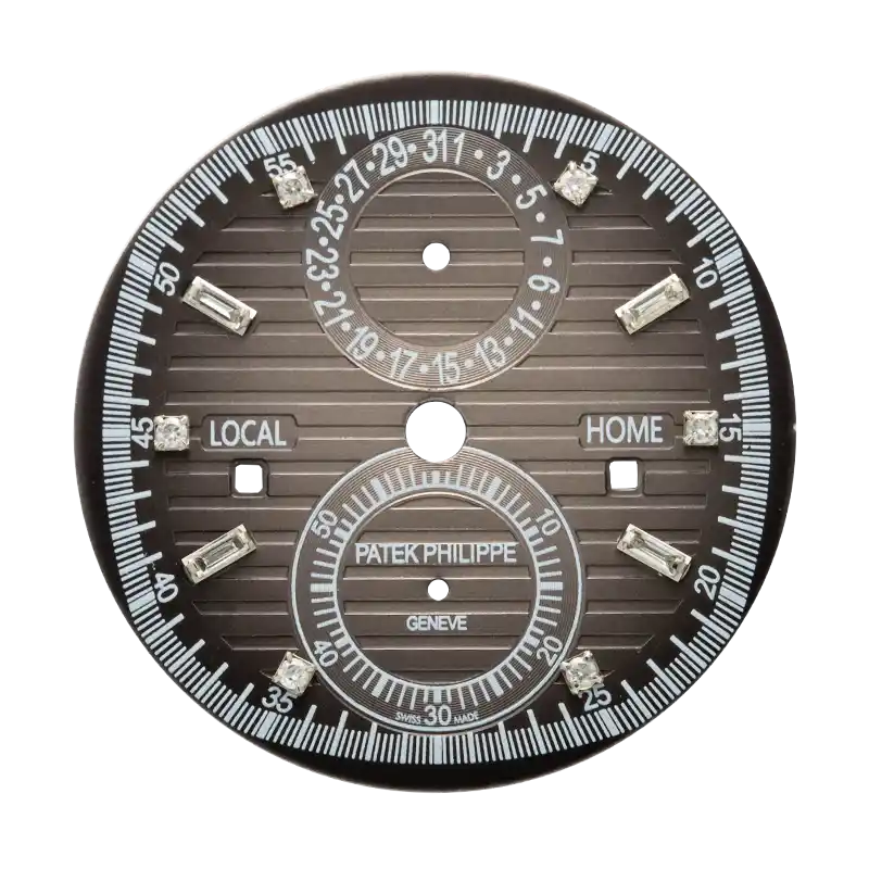 Custom grey/diamond dial for Patek Philippe Nautilus 5990