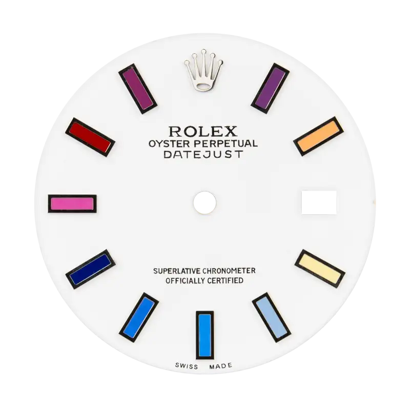 Custom White/Rainbow Dial for Rolex Datejust 36