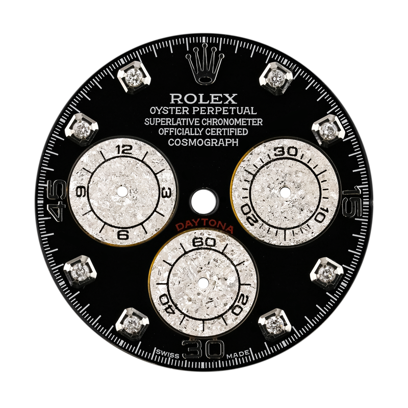 Rolex Daytona Black Diamond Hour Markers and Mother of Pearls Subdial Custom Dial