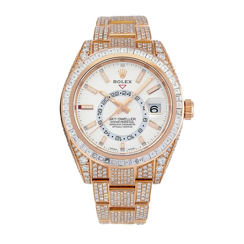 Full view - Rolex Sky-Dweller Rose Gold White Dial 326935