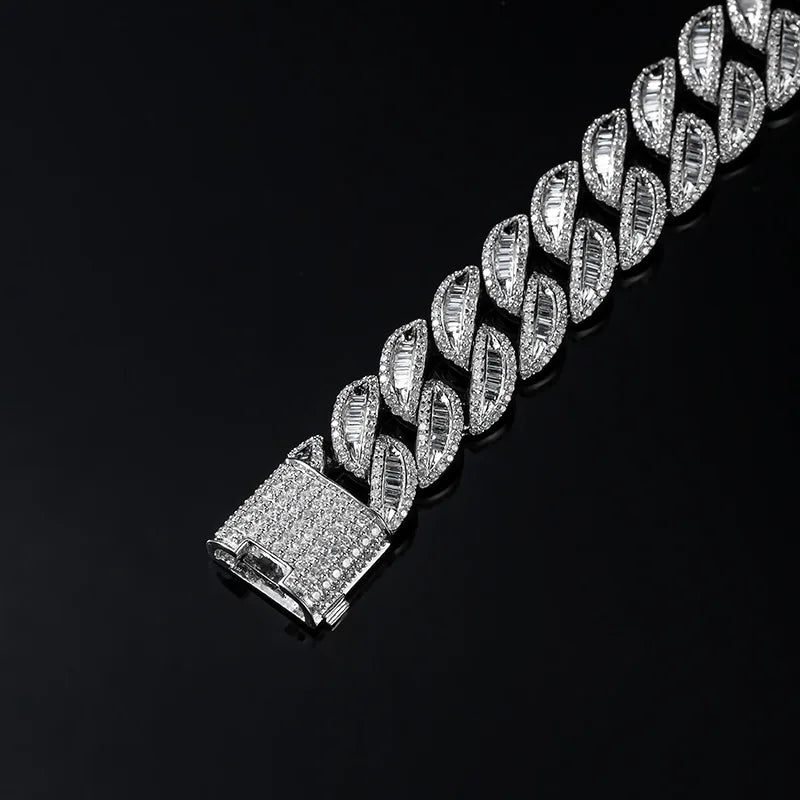 Side angle — Diamond Set White Gold Bracelet