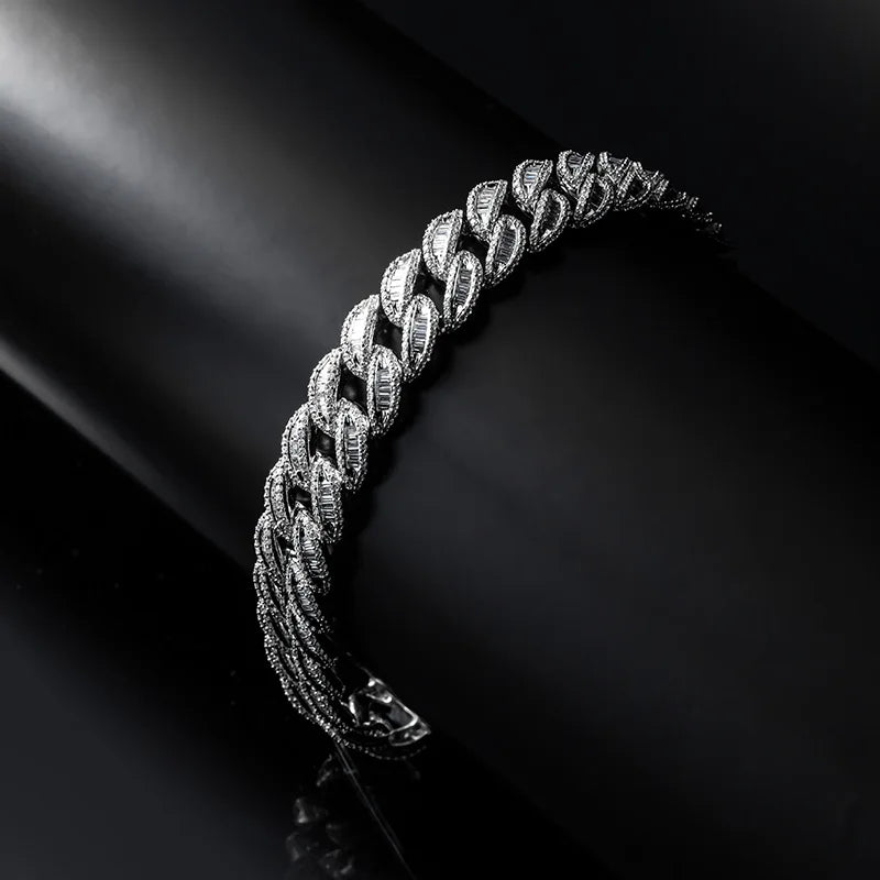 Full view - Diamond Set White Gold Bracelet