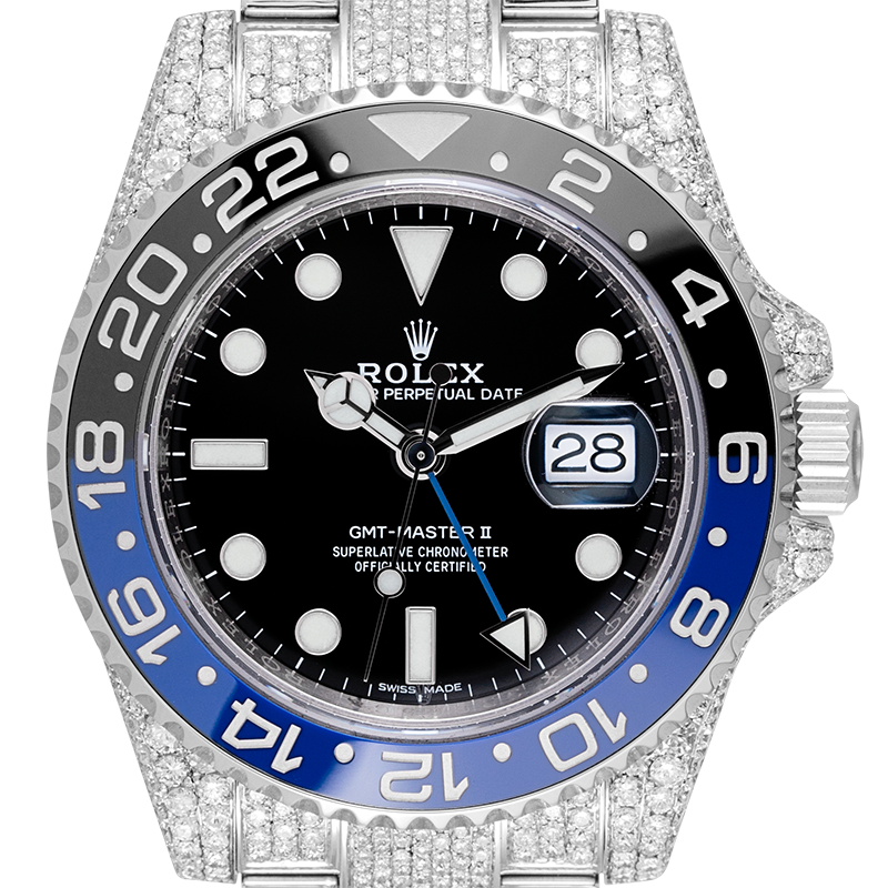 Rolex gmt full diamond sale