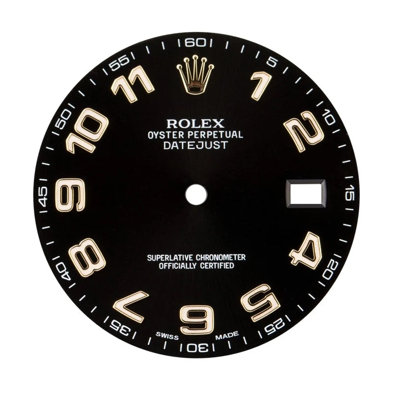 Factory Black/Arabic Dial for Rolex Datejust 41