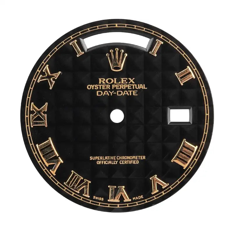 Factory Black/Gold Roman Dial for Rolex Day-Date 36