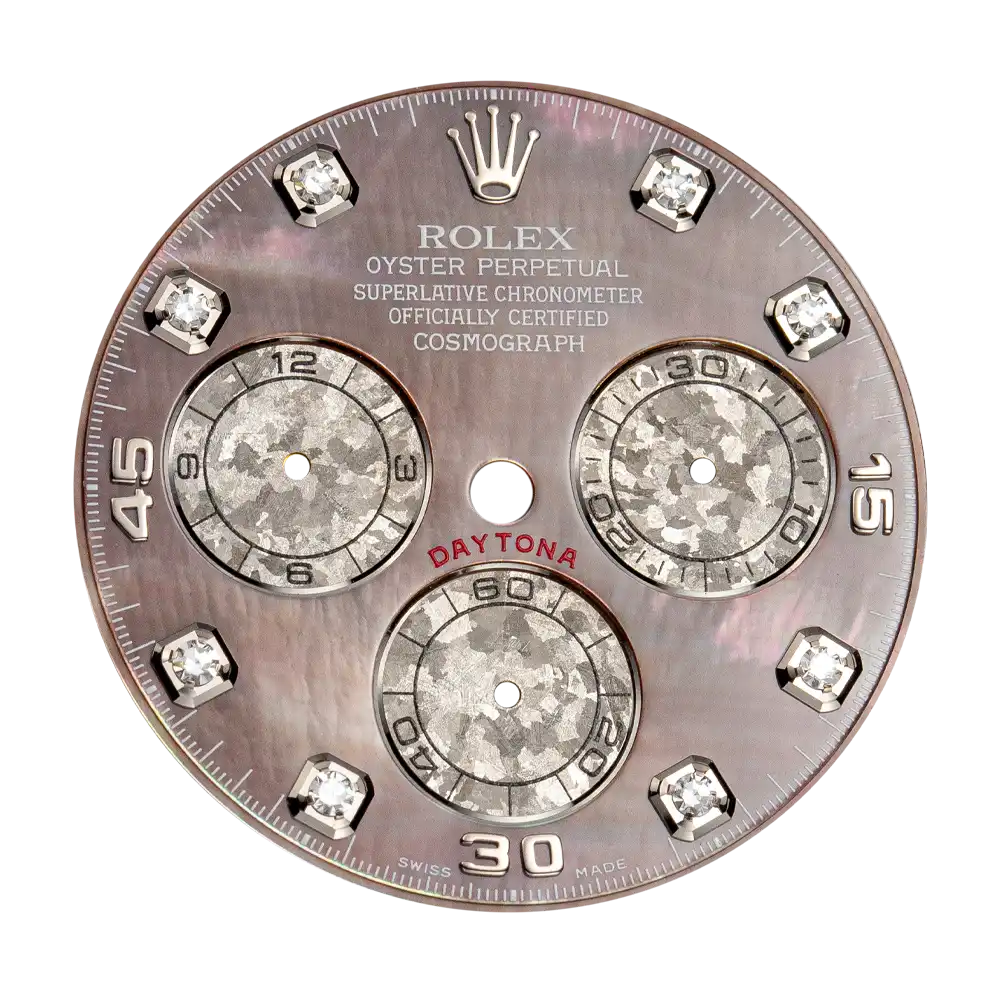 Full view - Factory Pink Diamond Mother of Pearl dial Rolex Daytona