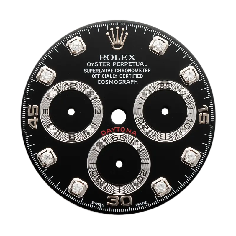 Factory Rolex Daytona Black/Diamond Hour Markers Dial
