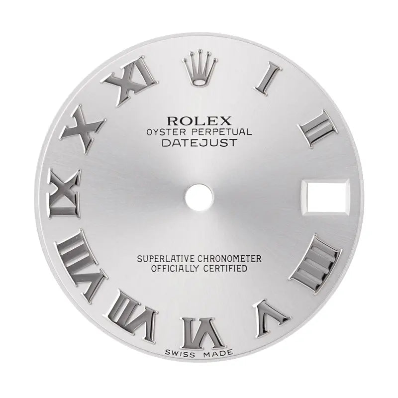 Factory Silver and Roman Dial for Rolex Datejust 31 - Main Image