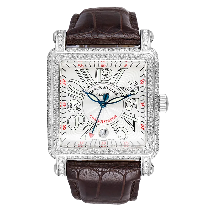 Full view of Franck Muller 10000 H SC Brown Leather Strap