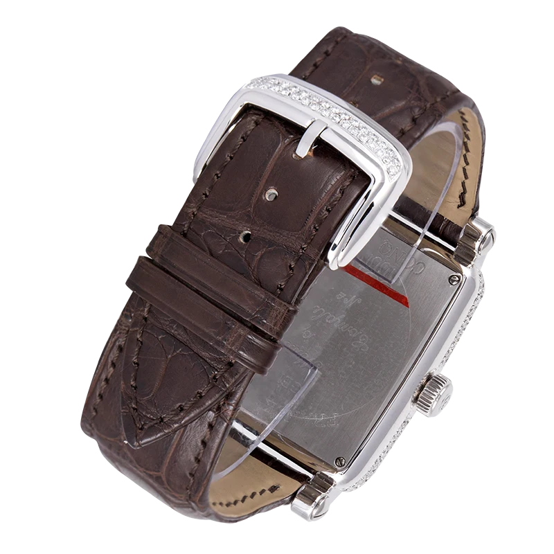Back view of Franck Muller 10000 H SC Brown Leather Strap