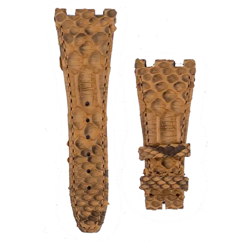 Custom Gold Python Leather Strap for AP Royal Oak Offshore 42mm