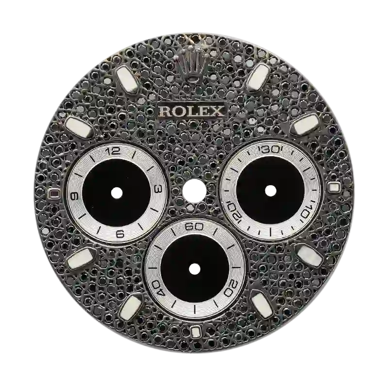 Custom Grey Paved Dial for Rolex Daytona