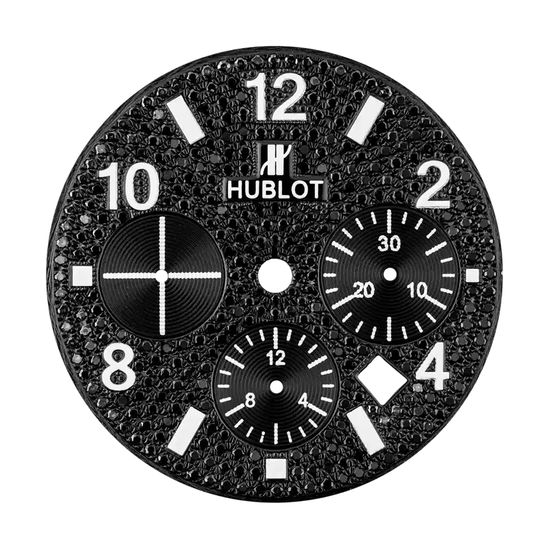 Hublot Big Bang 44mm Black Diamond Pave Custom Dial