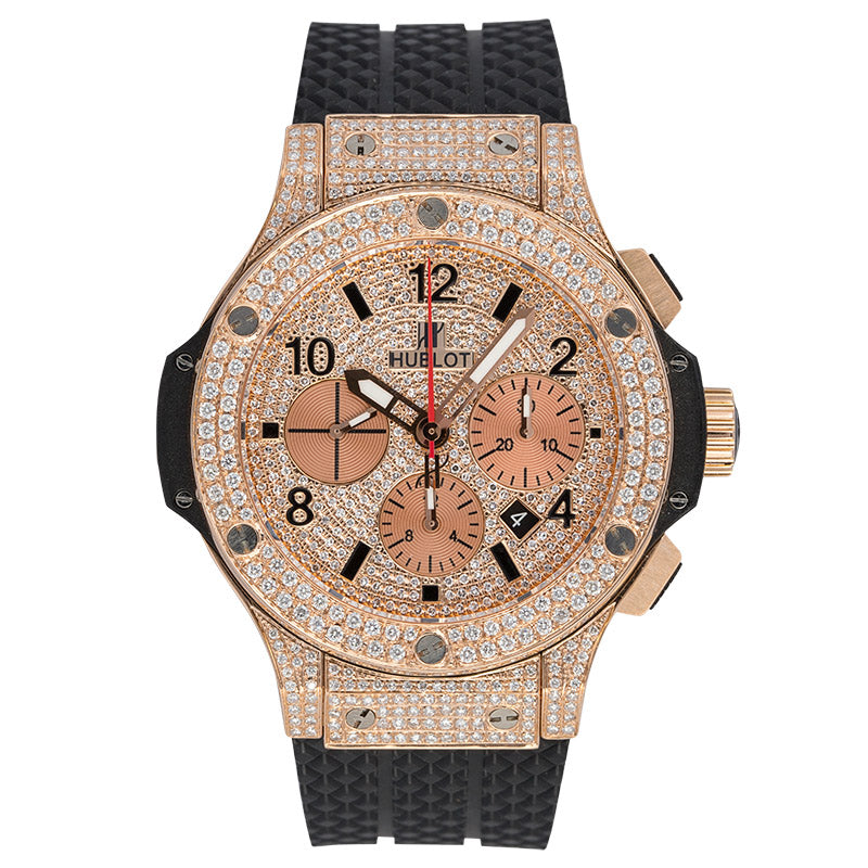 Hublot Big Bang Chronograph 44mm Rose Gold Custom Diamond Set