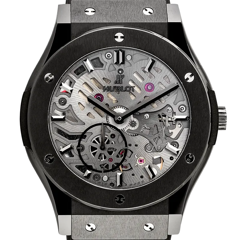 Hublot Classic Fusion All-Black Openwork Dial Rubber Strap 515.CM.0140.LR
