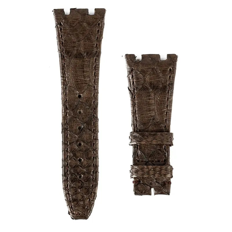 Custom dark brown python strap for AP Royal Oak 15300 15400