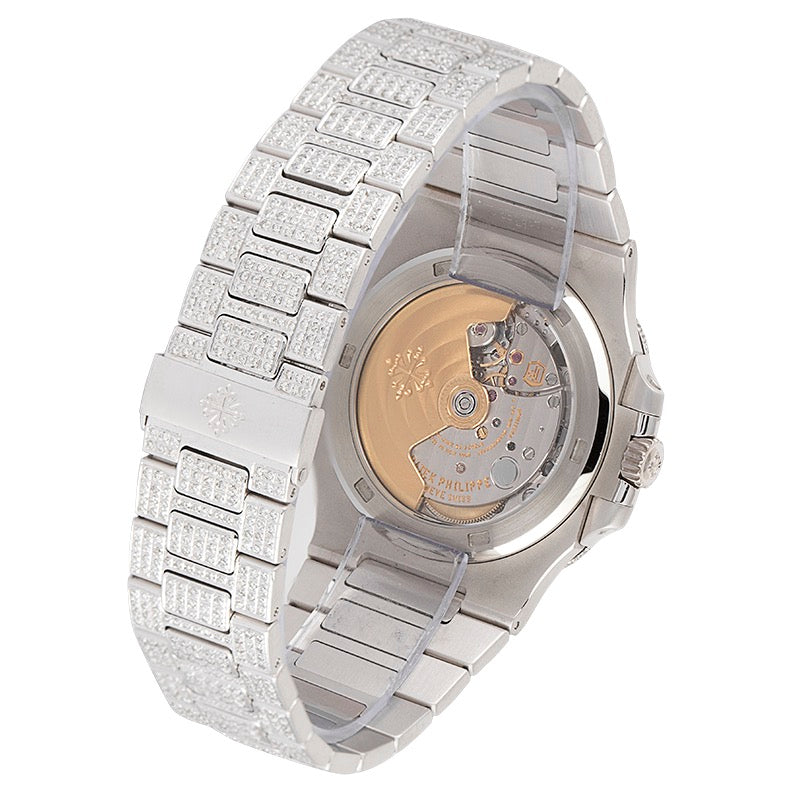 Patek Philippe 5711 Stainless Steel Full Diamond Set Custom Watch