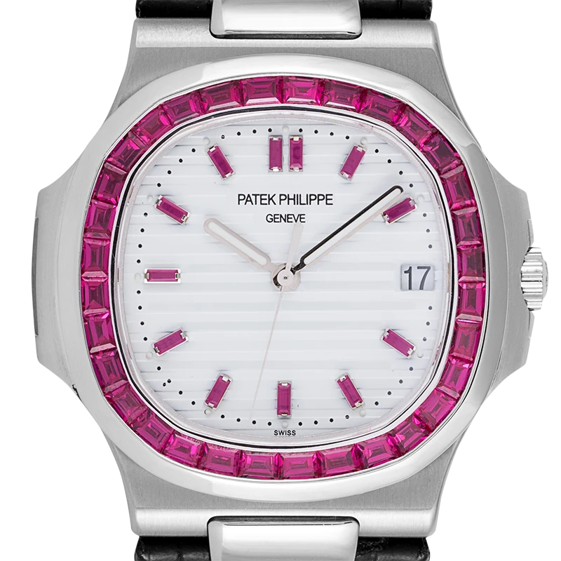 Patek Philippe 5711G White Gold Custom Red Ruby Set