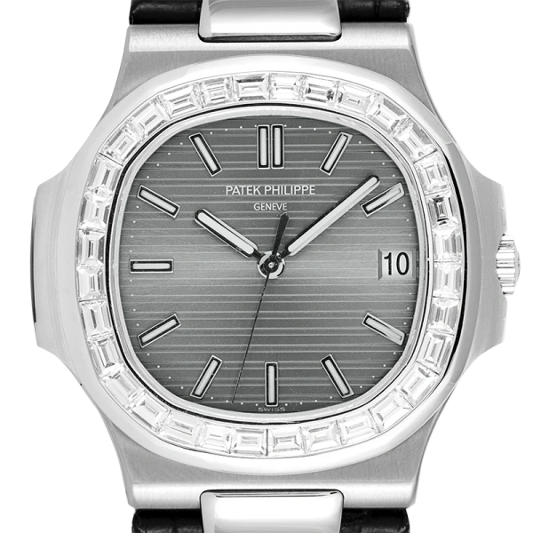 Patek Philippe 5711G Custom Baguette Cut Diamonds Bezel