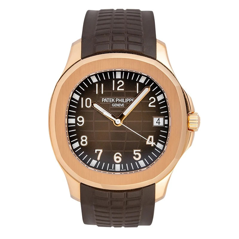 Full view of Patek Philippe Aquanaut 5167R Brown Rubber Strap