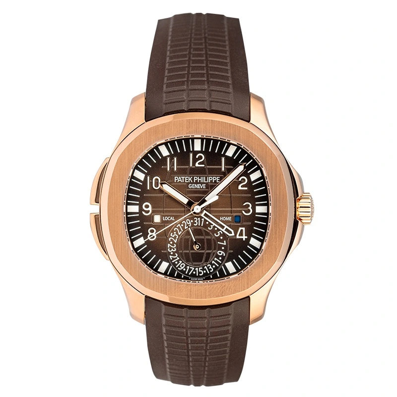 Full view of Patek Philippe Aquanaut Travel Time Rose Gold 5164R