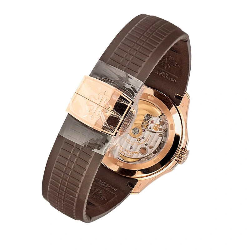 Back view of Patek Philippe Aquanaut Travel Time Rose Gold 5164R