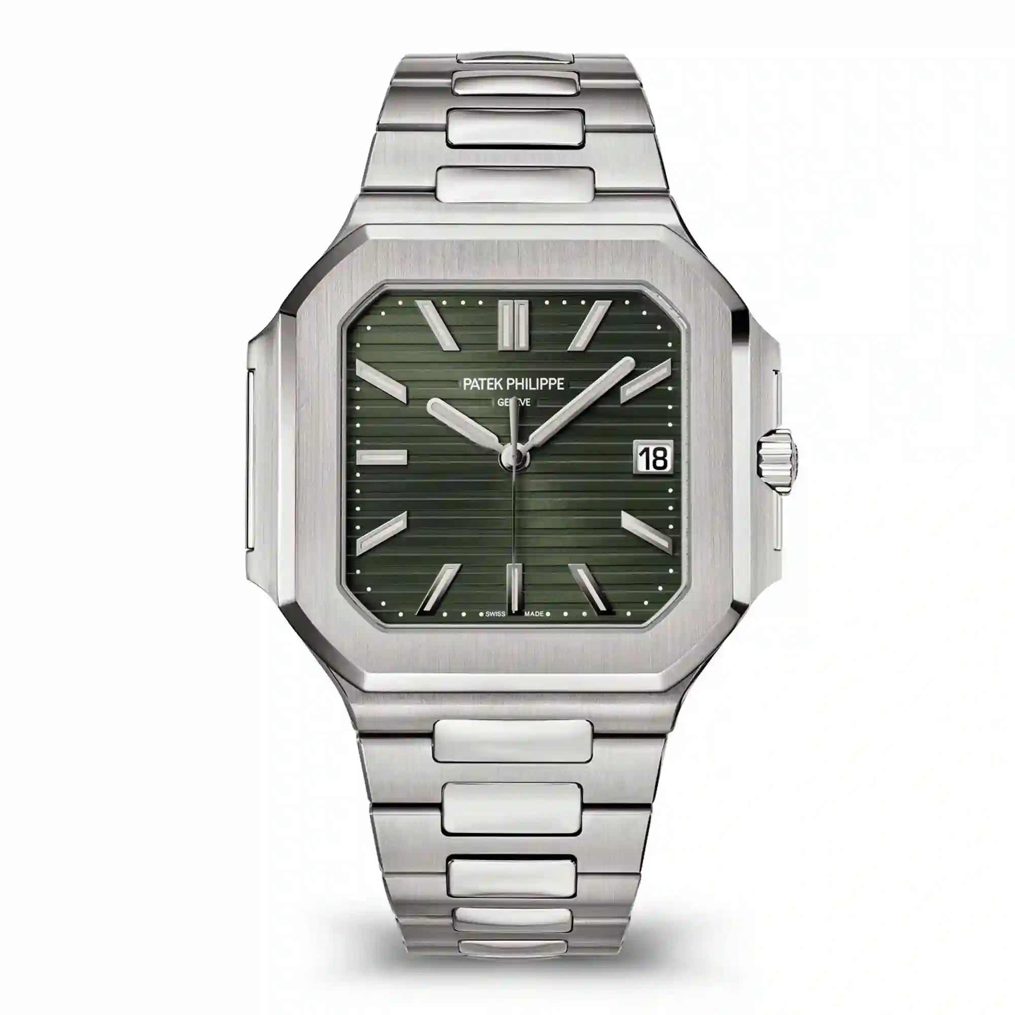 Full view - Patek Philippe Cubitus Steel Green Dial 5821/1A