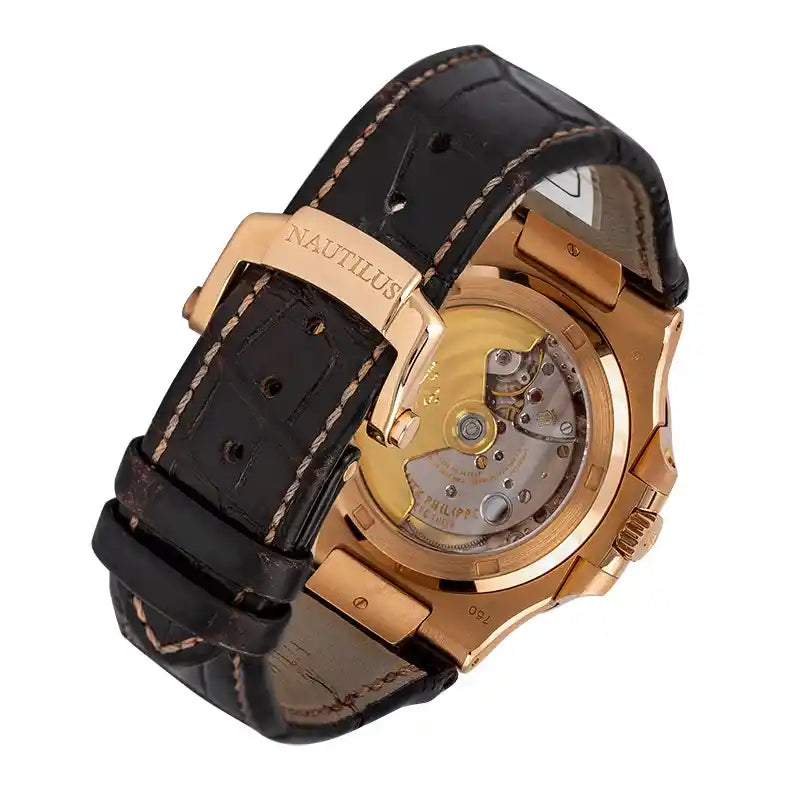 Back View - Nautilus 5711R Rose Gold on Leather Strap