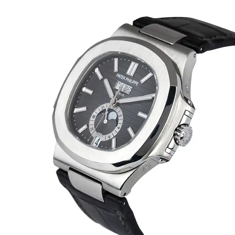 Side View - PP Nautilus Stainless Steel & Leather 5726A-001