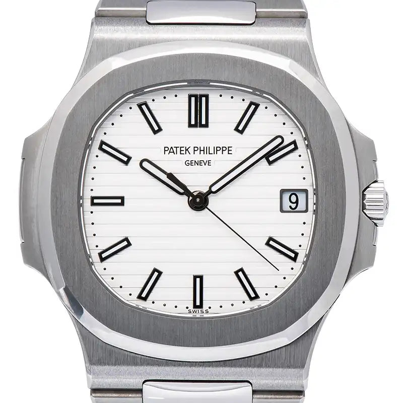 Close up - PP Nautilus Stainless Steel White Dial 5711/1A Watch