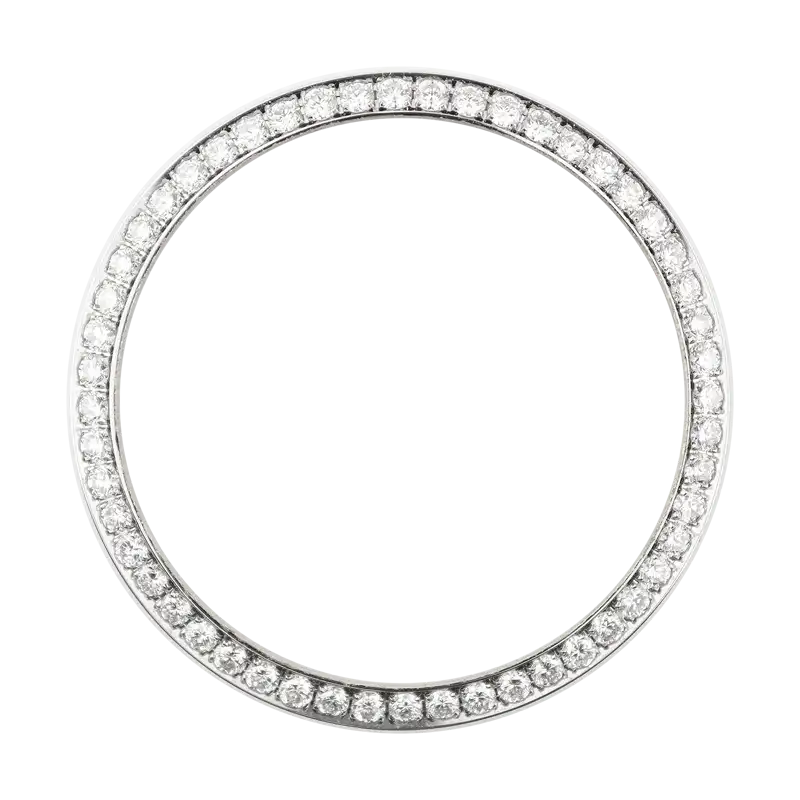 Rolex 36mm Steel Round Diamonds Custom Bezel