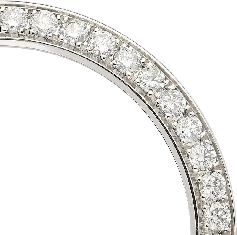 Close up - Rolex 41mm White Gold Diamonds Custom Bezel