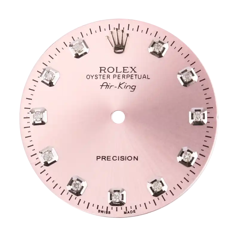 Rolex Air-King 34mm Pink/Diamond Hour Markers Custom Dial