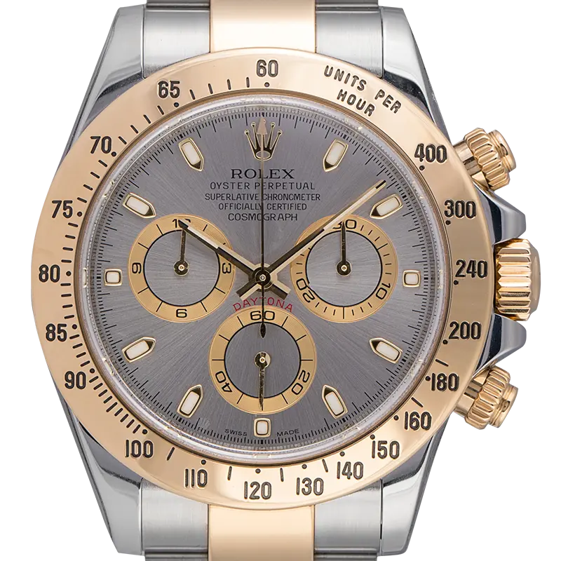 Buy Rolex Cosmograph Daytona Steel 116523 Silver Gold Dial
