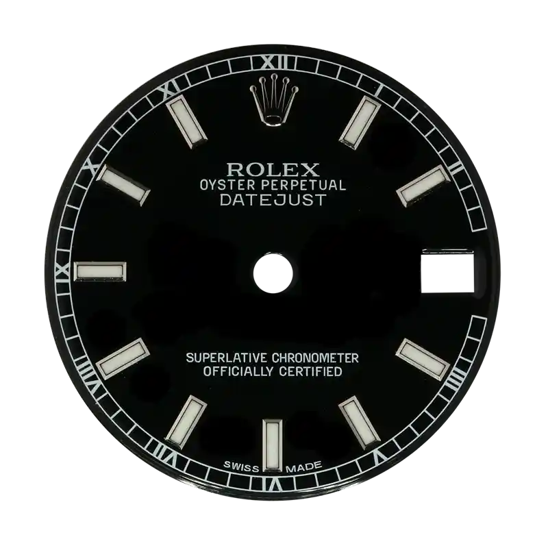 Rolex DateJust 31mm Black/Index Original Factory Dial