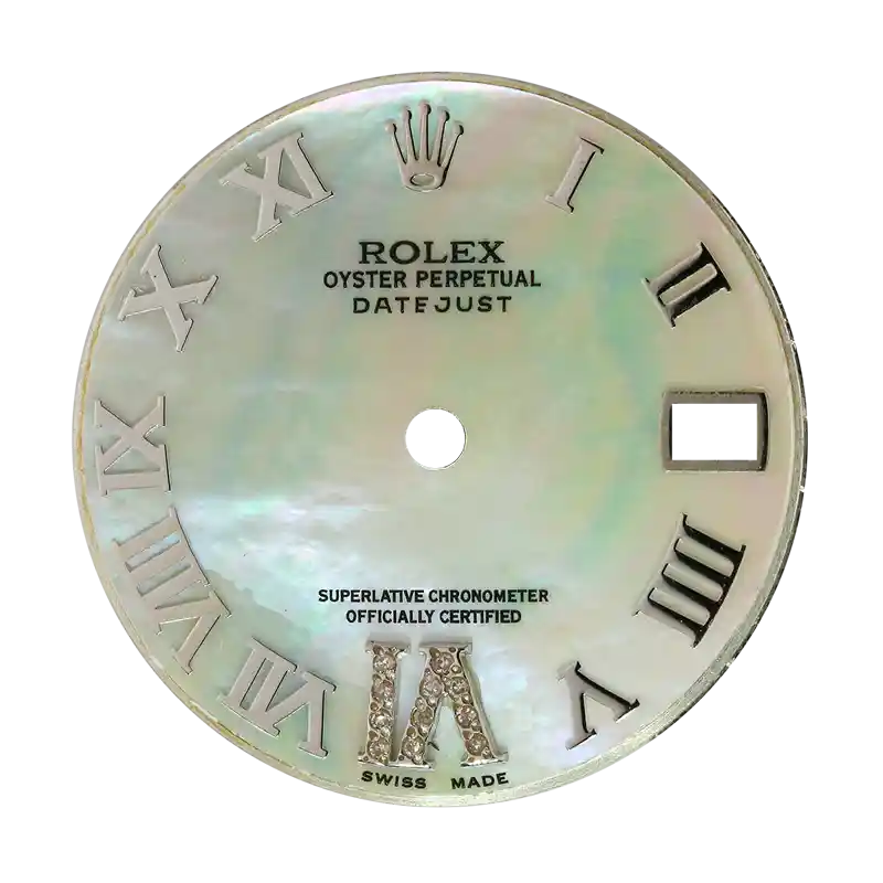 Rolex DateJust 31 Mother of Pearl with Roman Numerals Custom Dial