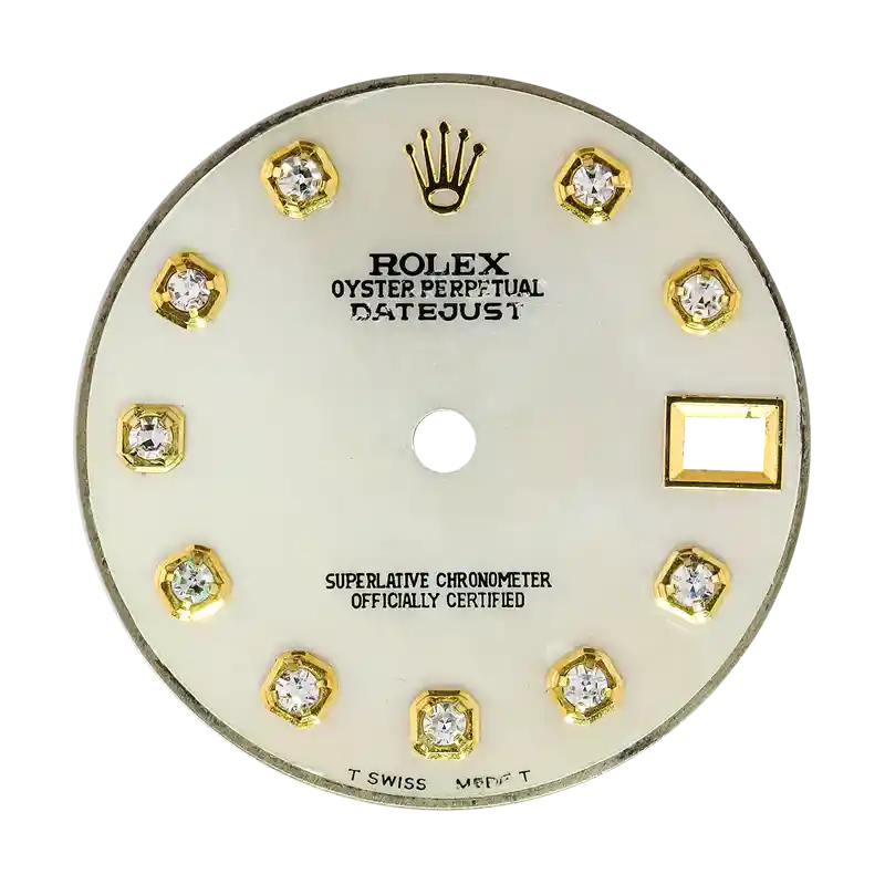 Rolex DateJust 31mm Mother of Pearl/Yellow Gold Diamond Hour Markers Custom Dial