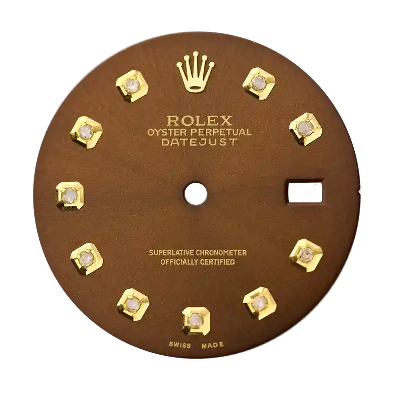 Rolex DateJust 36mm Chocolate/ Diamond Hour Markers Custom Dial