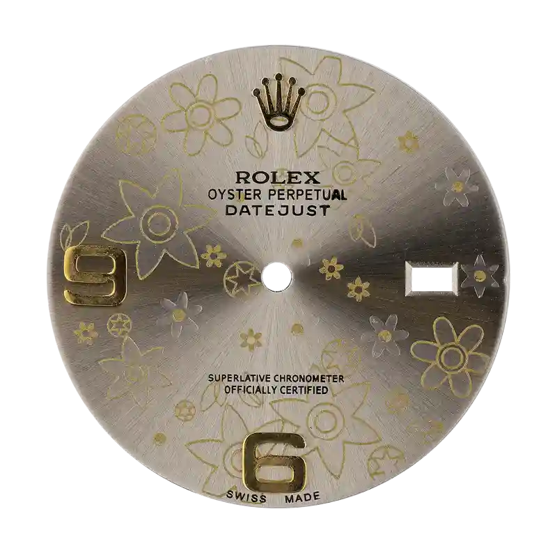 Rolex DateJust 36mm Gold Floral Print Custom Dial