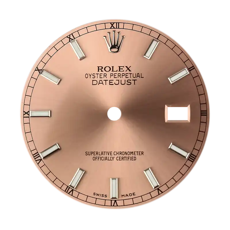 Rolex DateJust 36mm Rose Gold/Index Original Factory Dial